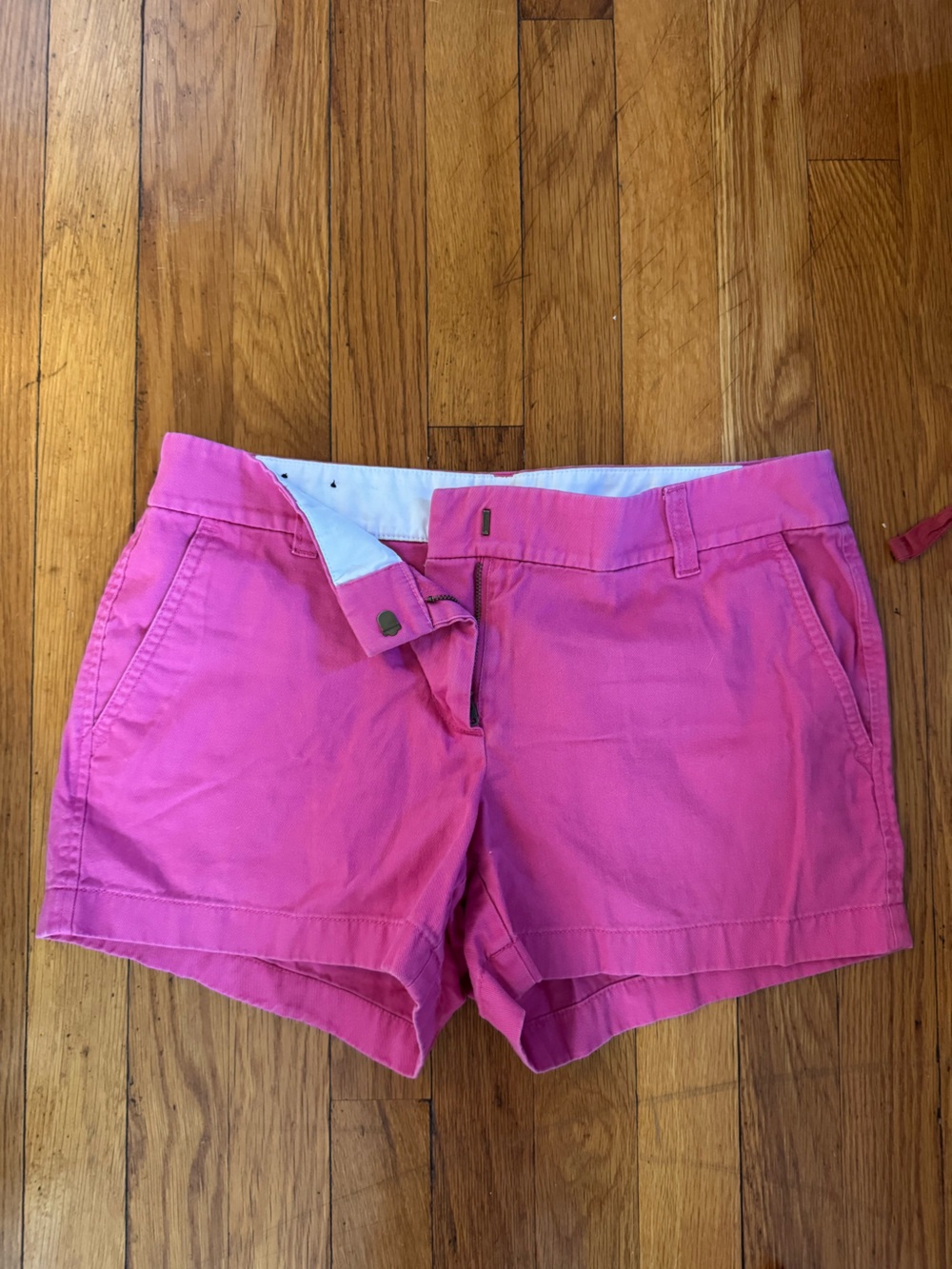 J. Crew Hot Pink Cotton khaki Shorts